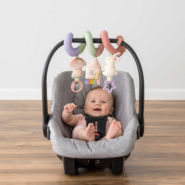 Itzy Ritzy - Bitzy Bespoke Itzy Bitzy Spiral Car Seat Activity Toy - Pastel