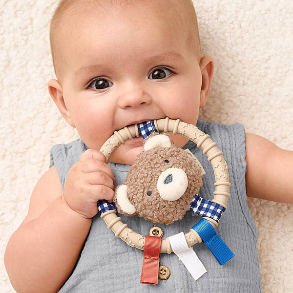 Itzy Ritzy - Itzy Ring Pal™ - Teething Ring with Plush Bear