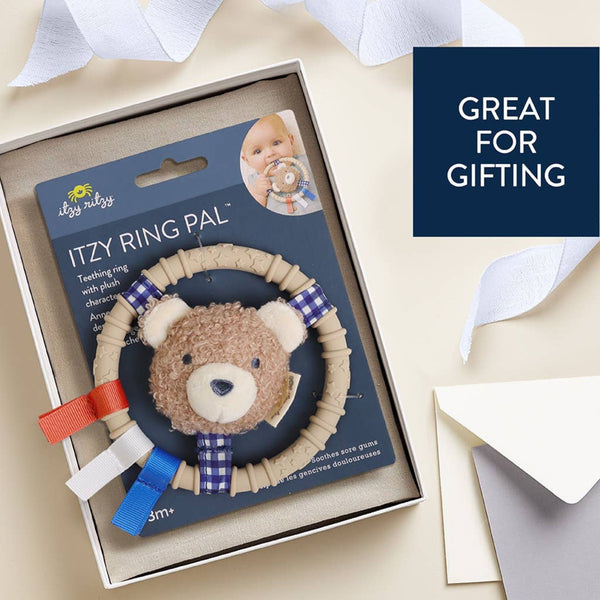 Itzy Ritzy - Itzy Ring Pal™ - Teething Ring with Plush Bear