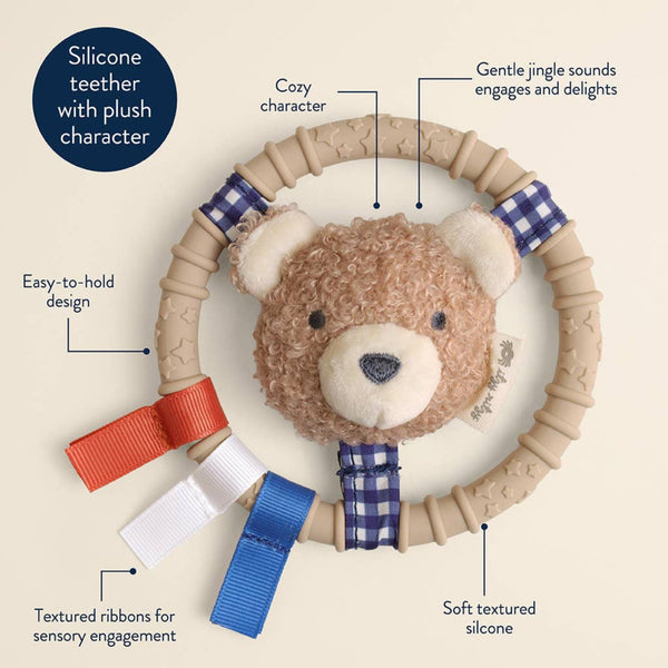 Itzy Ritzy - Itzy Ring Pal™ - Teething Ring with Plush Bear