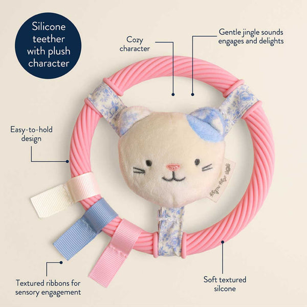Itzy Ritzy - Itzy Ring Pal™ - Teething Ring with Plush Kitty
