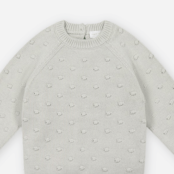 Jamie Kay - Dotty Knit Jumper - Dusty Blue