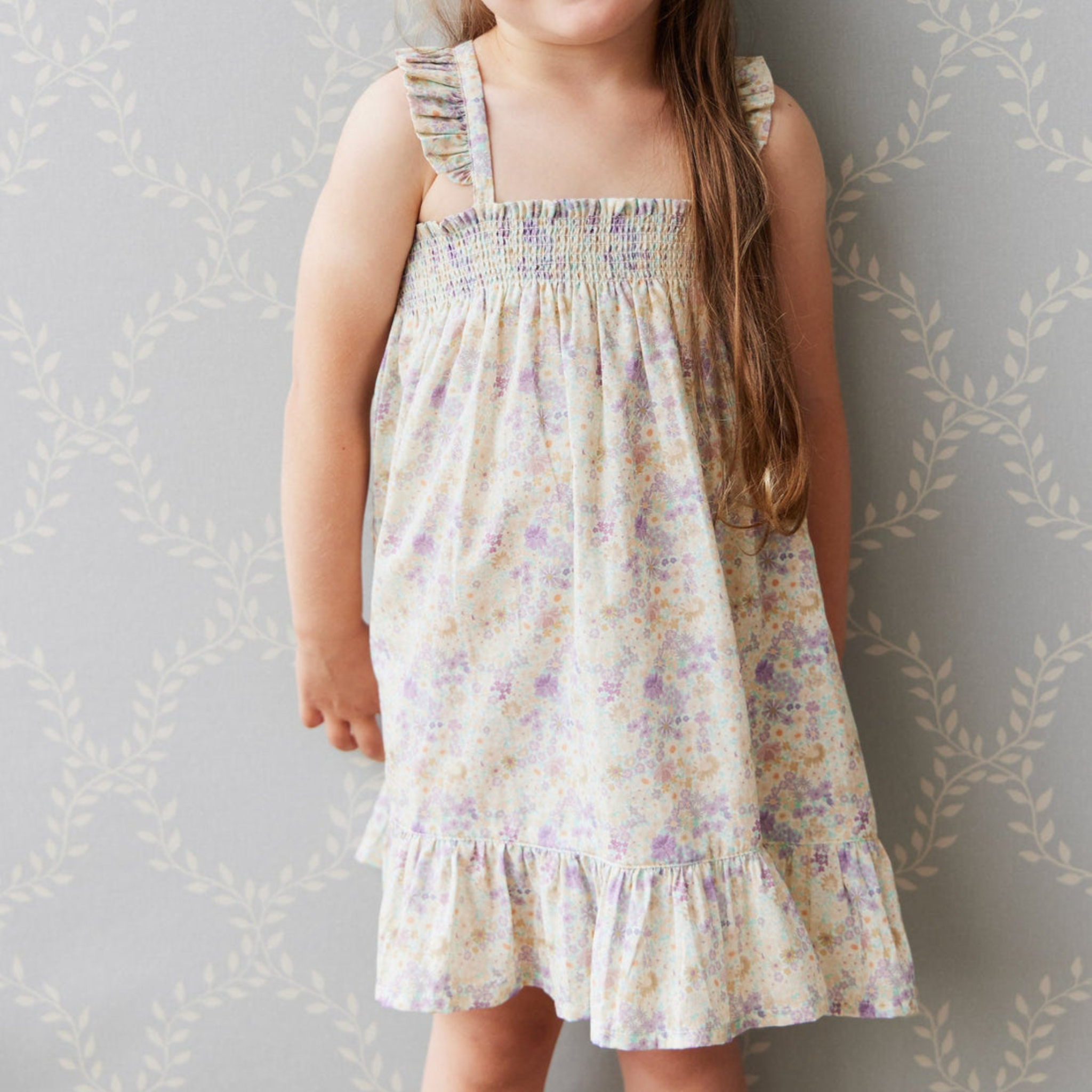 winter floral dress jamie kay Organic Cotton Pincord Frankie Dress