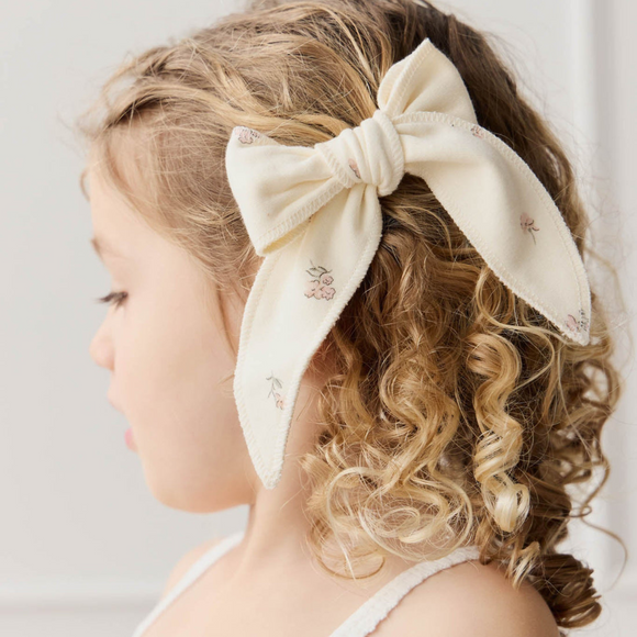 Jamie Kay - Organic Cotton Bow - Meredith Egret