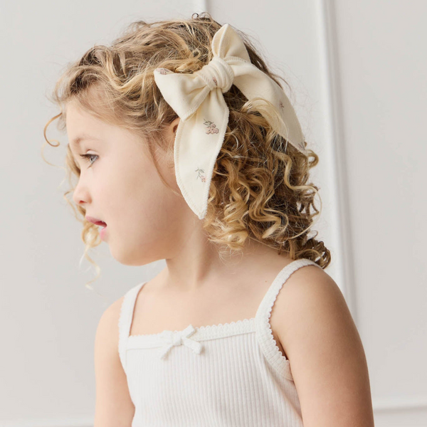 Jamie Kay - Organic Cotton Bow - Meredith Egret