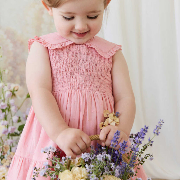 Jamie Kay - Organic Cotton  Claudine Dress - Swiss Pink