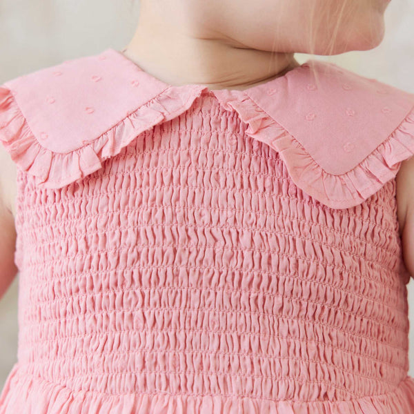 Jamie Kay - Organic Cotton  Claudine Dress - Swiss Pink