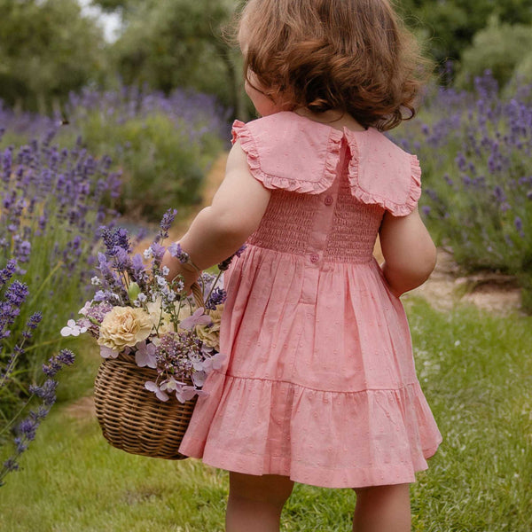 Jamie Kay - Organic Cotton  Claudine Dress - Swiss Pink