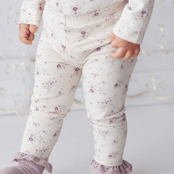 Jamie Kay - Organic Cotton Everyday Legging - Sweet William Floral Natural