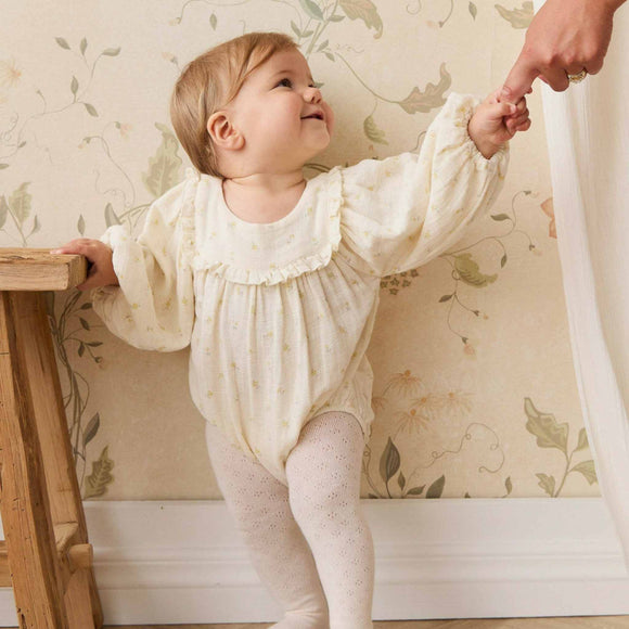 Jamie Kay - Organic Cotton Muslin Frances Playsuit - Vintage Ditsy