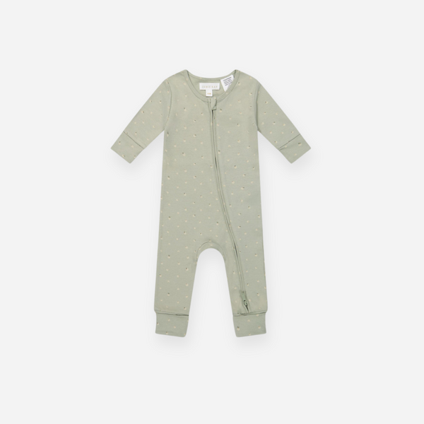 Jamie Kay - Organic Cotton Reese Zip One-Piece- Fresh Apples Abbey Stone