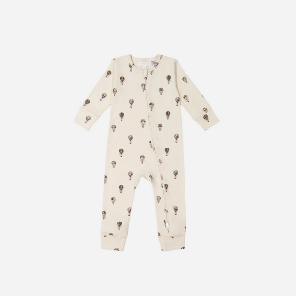 Jamie Kay - Organic Cotton Reese Zip Onepiece - Montgolfiere Cloud