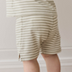 Jamie Kay - Pima Cotton Marley Short - Narrow Stripe Moss/Cloud