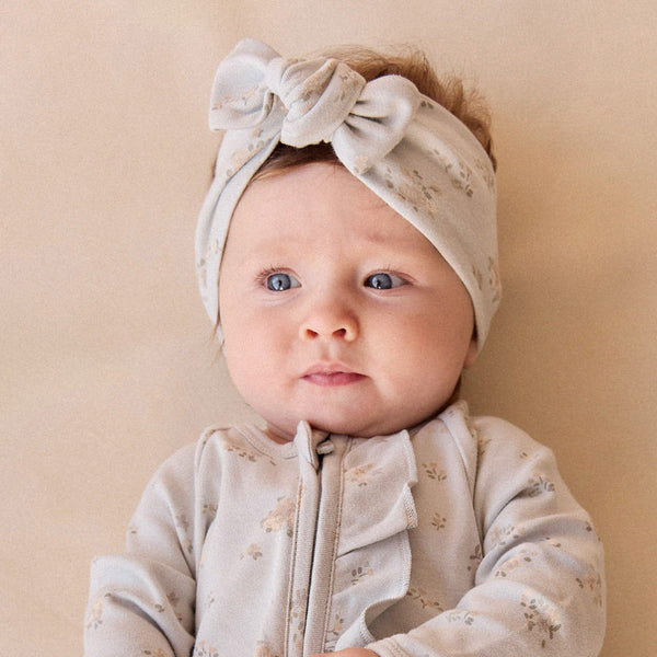Jamie Kay - Organic Cotton Headband - Petite Fleur Blue