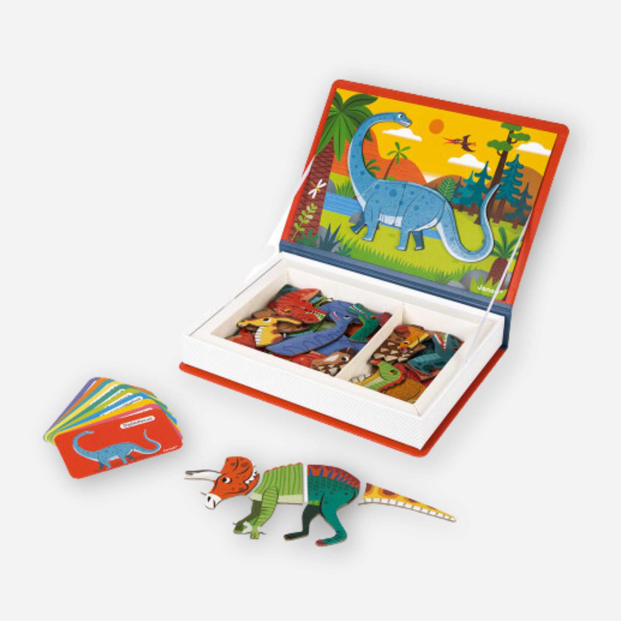 Explore Prehistoric Times with Janod's Dinosaurs Magneti Book