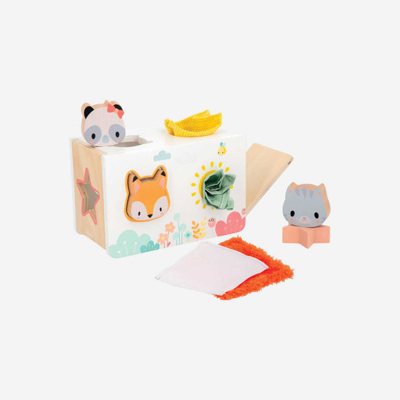 Janod - Pure Fabrics Shape Sorter Box