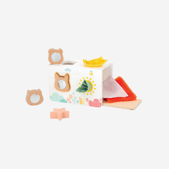 Janod - Pure Fabrics Shape Sorter Box