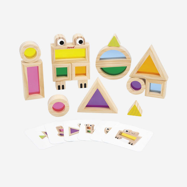 Janod - Sensory Translucent Stacking Blocks
