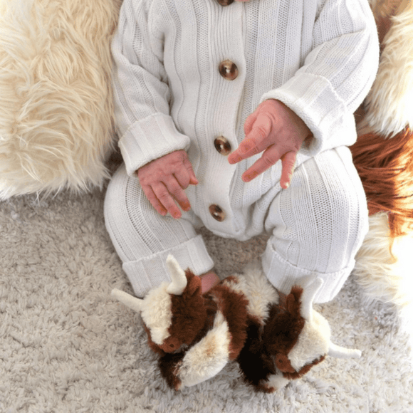 Jomanda - Texas Longhorn Plush Baby Slippers 0-6 Months