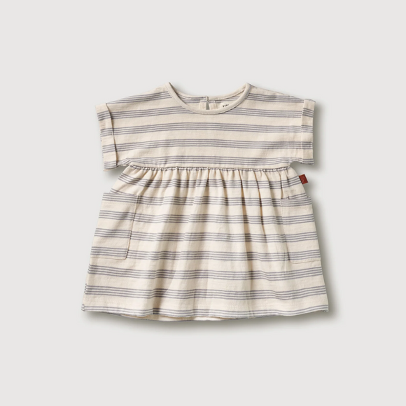 KidWild - Organic Flowy Dress - Mist Stripe
