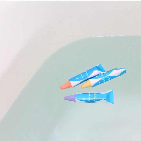 Kitpas - Rice Wax Bath Crayons - 3 Colors Fish