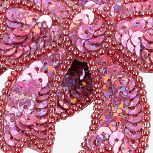 Konges Slöjd - 2 Pack Sequin Bow Hair Clip - Rapture Rose