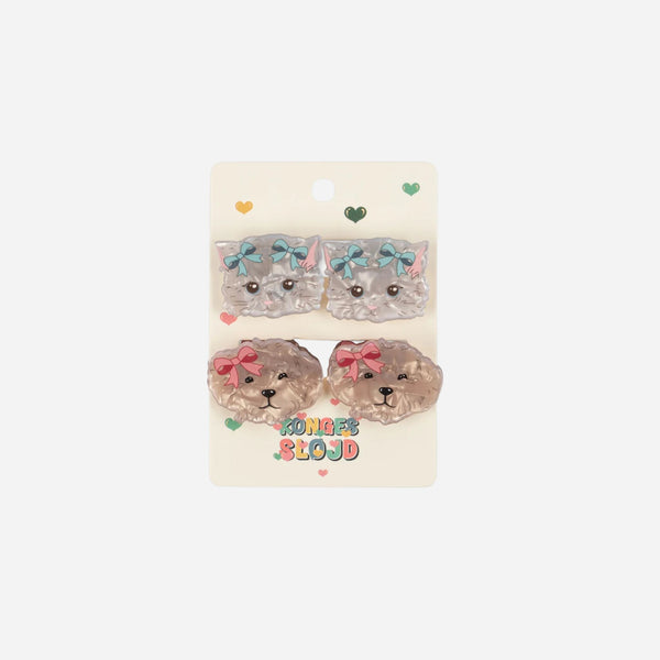 Konges Sløjd - 4 Pack Small Hair Claw Clip - Multi