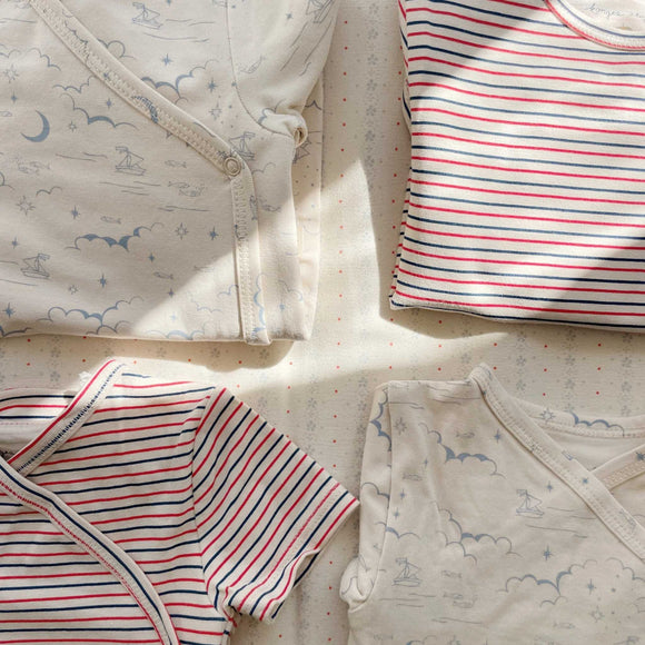 Konges Sløjd - Basic Newborn Onesie - Cielo Marino 