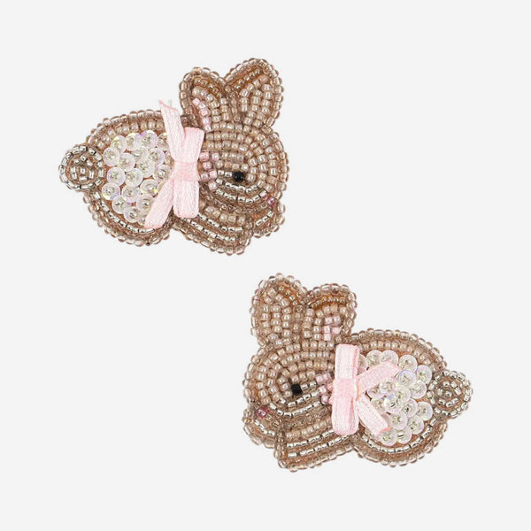 Konges Sløjd - Beaded Bunny Hair Clips - 2 Pack