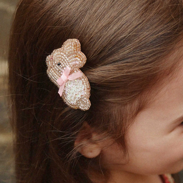 Konges Sløjd - Beaded Bunny Hair Clips - 2 Pack