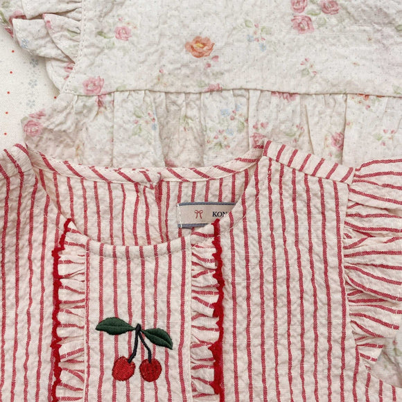 Konges Sløjd - Ellie Frill Romper - Amour Stripe
