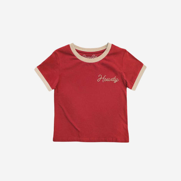 River Road Clothing Co - Howdy (Youth) Vintage Ringer - Red