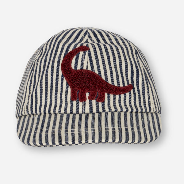 Konges Slojd - Fender Cap - Naval Stripe with Dinosaur