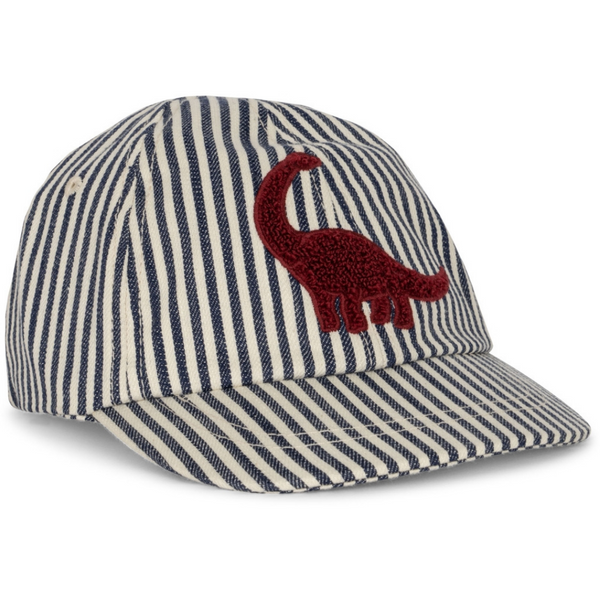 Konges Slojd - Fender Cap - Naval Stripe with Dinosaur