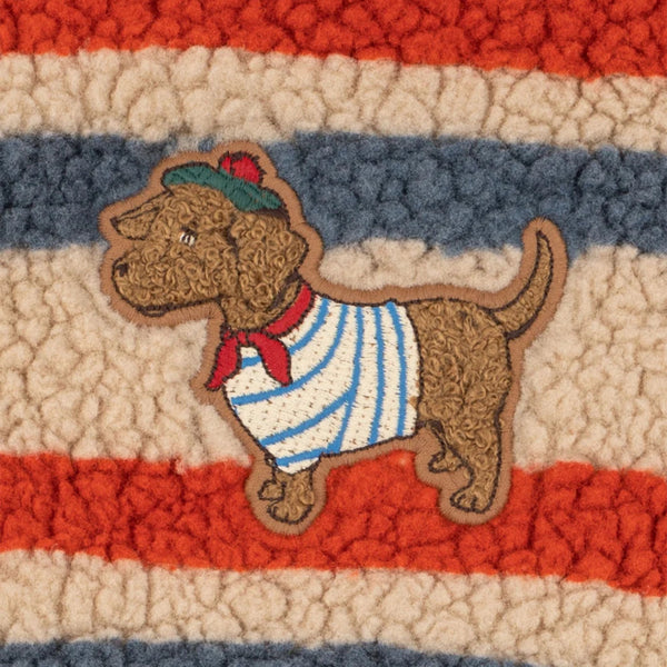 Konges Sløjd - Jody Embroidery Teddy Jacket - Tangerine Stripe