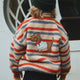 Konges Sløjd - Jody Embroidery Teddy Jacket - Tangerine Stripe