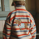 Konges Sløjd - Jody Embroidery Teddy Jacket - Tangerine Stripe