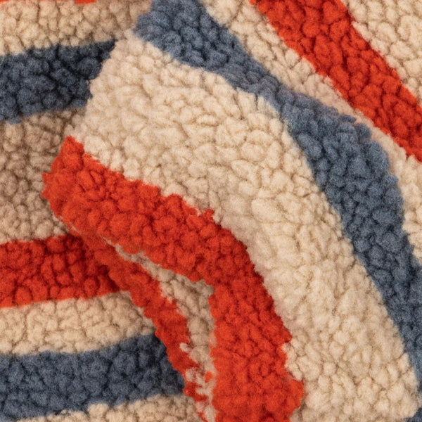 Konges Sløjd - Jody Embroidery Teddy Jacket - Tangerine Stripe