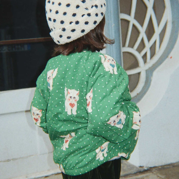 Konges Sløjd - Juno Printed Bomber Jacket - Dot Miao Verde