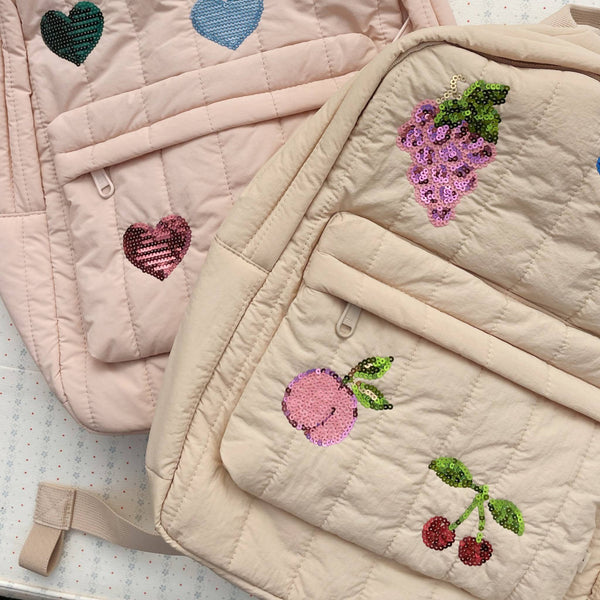 Konges Sløjd - Juno Quilted Sequin Backpack - Frappé