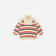 Konges Sløjd - Loupy Half Zip Sweat Top - Tangerine Stripe
