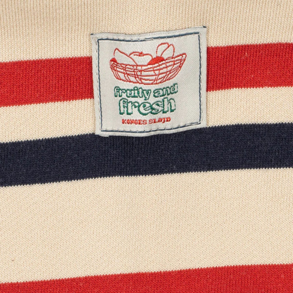 Konges Sløjd - Loupy Half Zip Sweat Top - Tangerine Stripe
