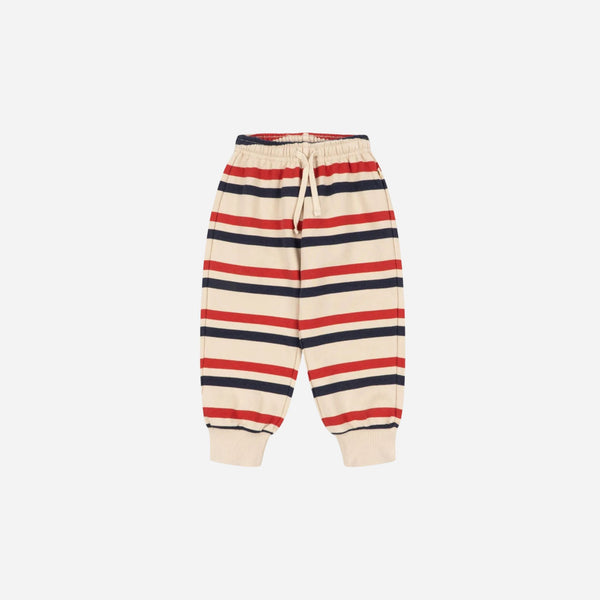 Konges Sløjd - Loupy Stripe Sweat Pants - Tangerine Stripe