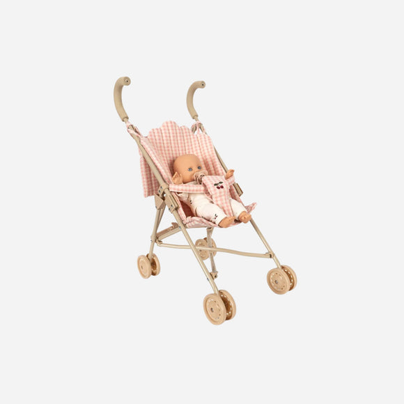 Poppy Doll Stroller Set - Pink Check