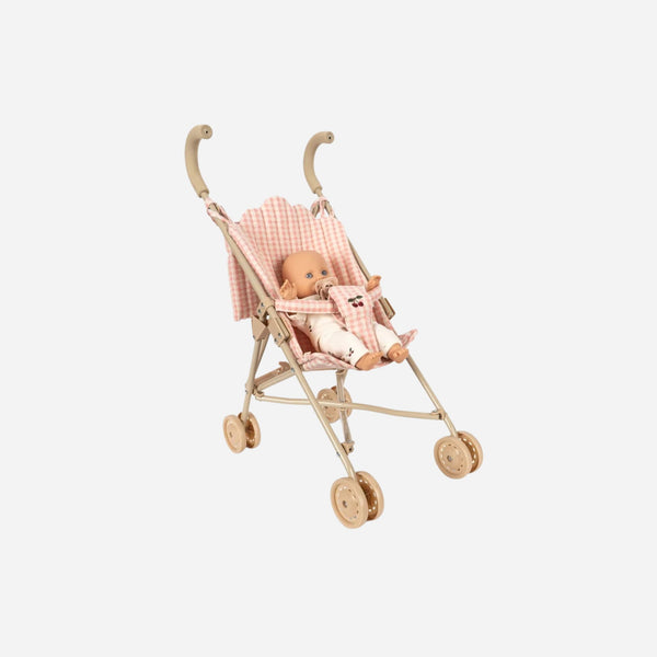 Poppy Doll Stroller Set - Pink Check