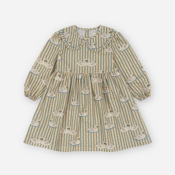 Konges Sløjd - Tuti Dress - Swan Stripe