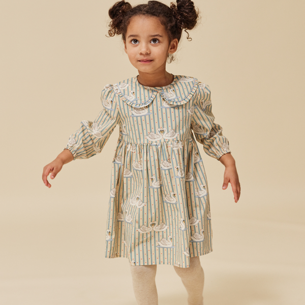 Konges Sløjd - Tuti Dress - Swan Stripe