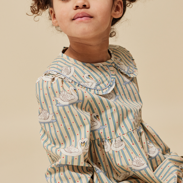 Konges Sløjd - Tuti Dress - Swan Stripe