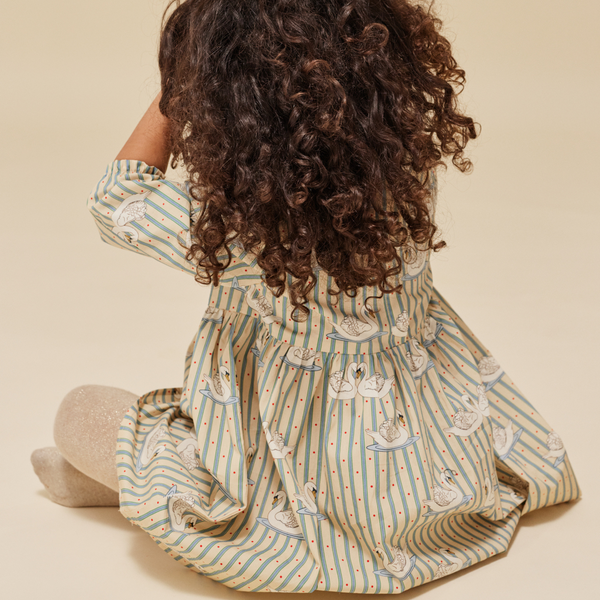 Konges Sløjd - Tuti Dress - Swan Stripe