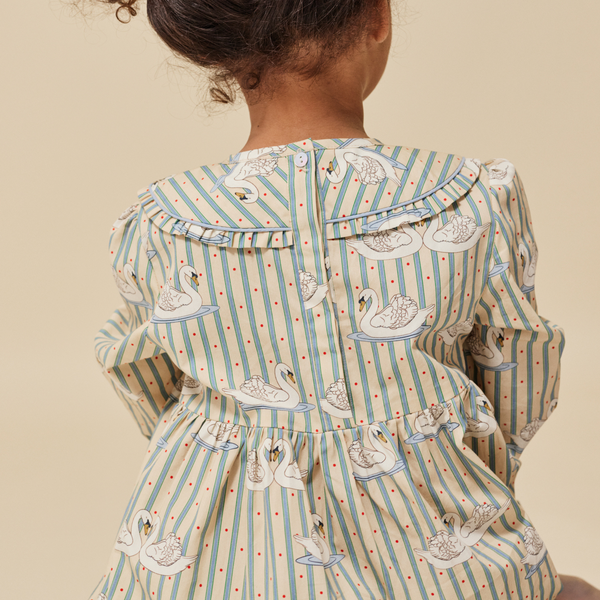 Konges Sløjd - Tuti Dress - Swan Stripe